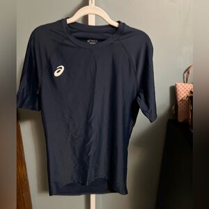 ☃️$5☃️ Asics Dark Navy Blue Performance Tee Preloved EUC Medium